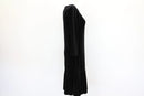 Truworths black velour long sleeve pleated dress-2