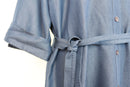 Woolies dark denim dress with tie straps - 16-5