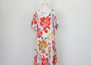 Shein white dress with bright floral print - XL-1