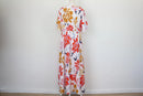 Shein white dress with bright floral print - XL-3