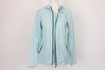 Puma Mint Blue Lightweight Hooded Windbreaker Jacket – XS