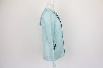 Puma Mint Blue Lightweight Hooded Windbreaker Jacket – XS - 0