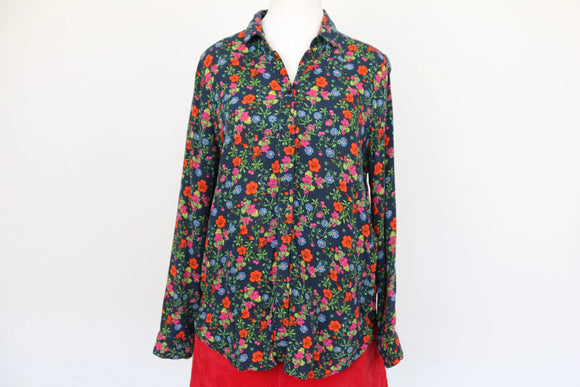 Top Shop navy and floral shirt - 8