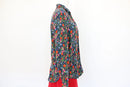 Top Shop navy and floral shirt - 8-3