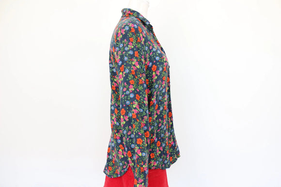 Top Shop navy and floral shirt - 8