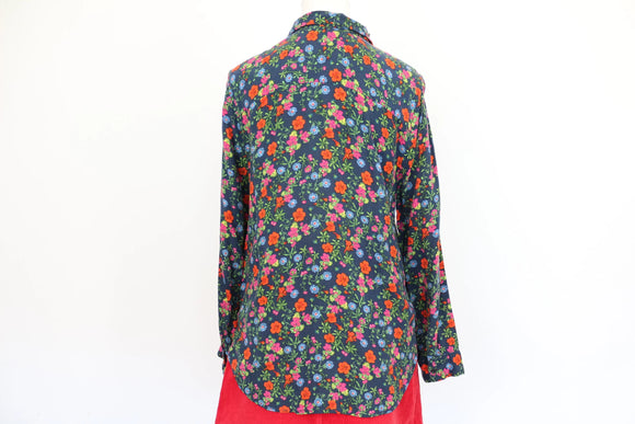Top Shop navy and floral shirt - 8