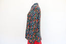 Top Shop navy and floral shirt - 8-5