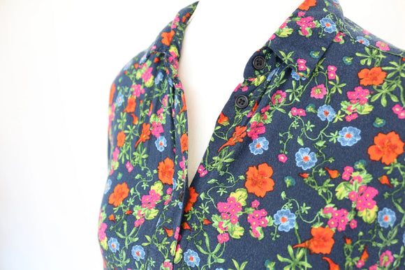 Top Shop navy and floral shirt - 8