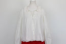 Cream long sleeve blouse with collar - 36-1