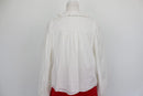 Cream long sleeve blouse with collar - 36-3