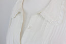 Cream long sleeve blouse with collar - 36-6