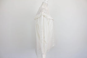 H&M white puff-sleeve shirt - S - 0