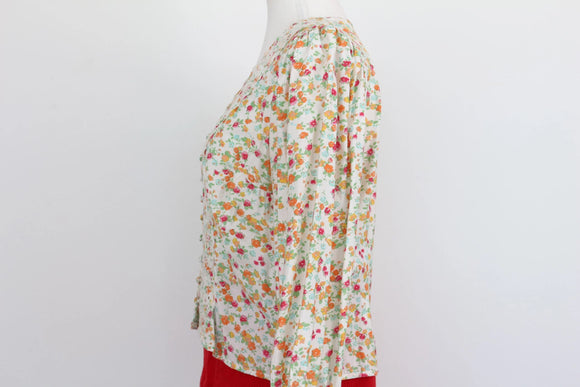 Vera Moda vintage long sleeve embroided blouse - S