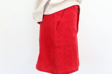 Red corduroy mini skirt - 38 - 0
