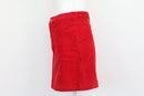 Red corduroy mini skirt - 38-3