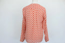 Banana Republic orange and cream long sleeve blouse - XS-3