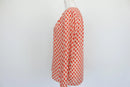 Banana Republic orange and cream long sleeve blouse - XS-4