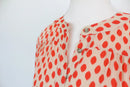 Banana Republic orange and cream long sleeve blouse - XS-5