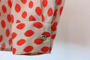 Banana Republic orange and cream long sleeve blouse - XS-6