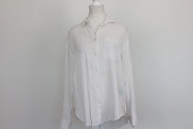H&m white crinkled shirt - 36