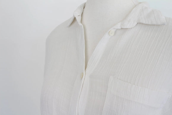 H&m white crinkled shirt - 36