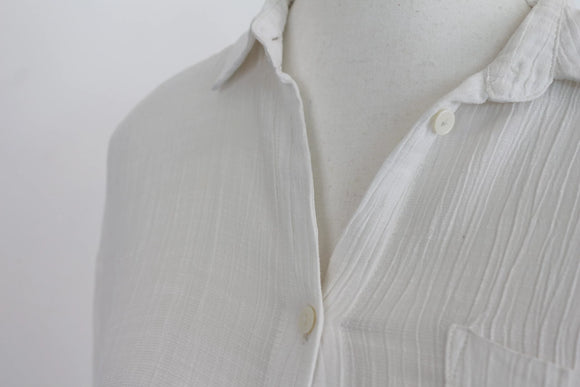 H&m white crinkled shirt - 36