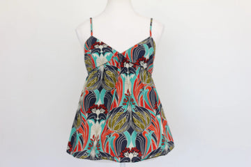 Kate Moss x Topshop Art Nouveau Print Babydoll Cami Top – Size 10