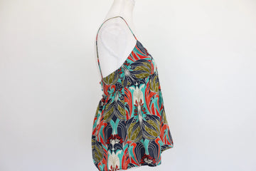 Kate Moss x Topshop Art Nouveau Print Babydoll Cami Top – Size 10 - 0