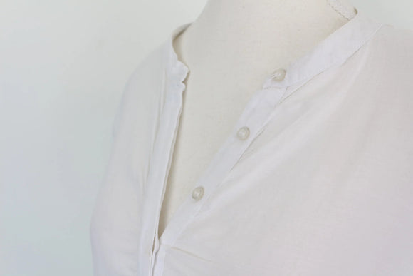 White cotton embroided blouse - S