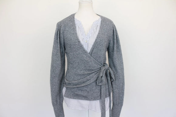 Wool wrap blouse - S