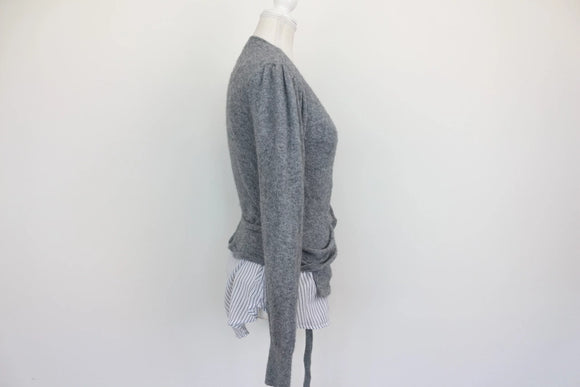 Wool wrap blouse - S