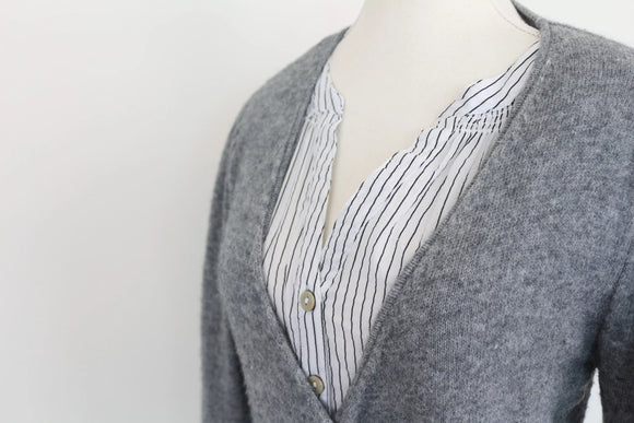 Wool wrap blouse - S