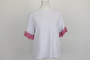 Poetry white t-shirt with pink embroidery - S-1