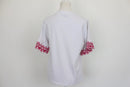 Poetry white t-shirt with pink embroidery - S-3