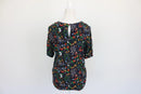 H&M navy and floral shirt - 8-5