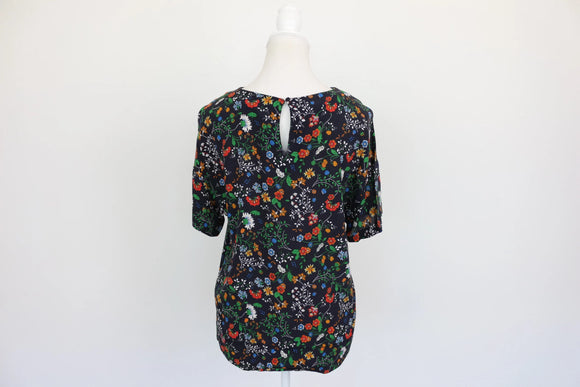 H&M navy and floral shirt - 8