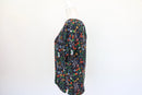 H&M navy and floral shirt - 8-4