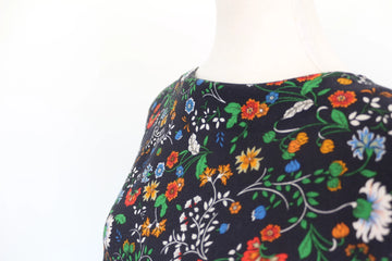 H&M Classic Navy Floral Shirt – Versatile Layering Piece | Size 8 - 0