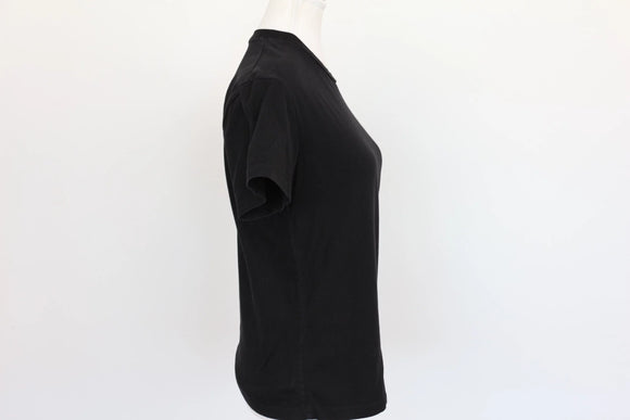 Black T-shirt with hanger emblem - S