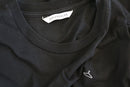 Black T-shirt with hanger emblem - S-5
