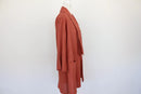 Sitting Pretty brunt orange linen blazer style jacket - S-2