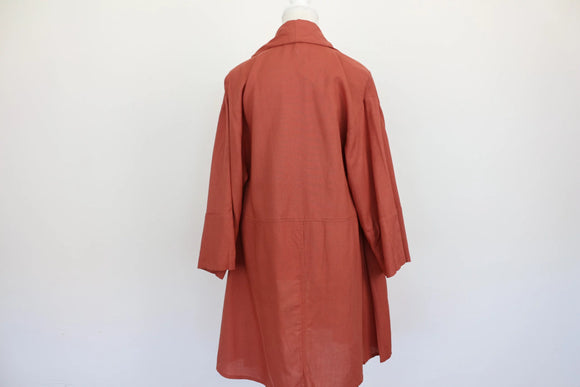 Sitting Pretty brunt orange linen blazer style jacket - S