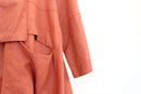 Sitting Pretty brunt orange linen blazer style jacket - S-5