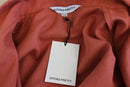 Sitting Pretty brunt orange linen blazer style jacket - S-7