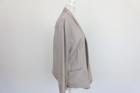 Linen Feel stone blazor - S