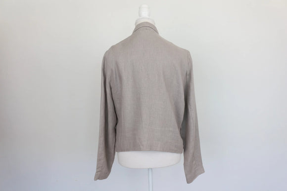 Linen Feel stone blazor - S
