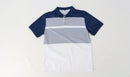 Navy and white golf shirt - L-1
