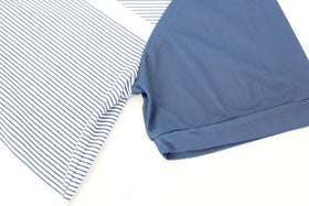 Navy and white golf shirt - L - 0