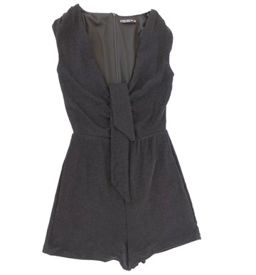 Bershka Night Out Black Sequin Playsuit – Party Wear | Size S