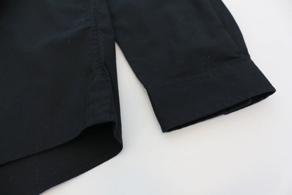 Markhams black long sleeve half buttoned down - M